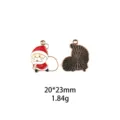 Kerstman geëmailleerde legering hanger DIY sieraden accessoire perfect voor sleutelhangers. - Kerstman