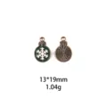 Kerstboom sneeuwvlok legering hanger DIY sieraden maken accessoire maat 13x19mm - Kerstbal