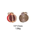 Granaatappel geemailleerde legering bedel hanger DIY sieraden maken accessoires sleutelhanger - Granaatappel Stijl