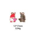 Valentijn Dwerg Hart Legering Hanger DIY Emaille Sieraden Bedel Sleutelhanger 12x17mm - Beige Polka Dot