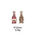 Kabouter Valentijnsdag legering druppel olie hanger DIY sleutelhanger sieraad 8x22mm - Zwarte Polka Dot