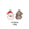 Detailopname van Kerstmis Kerstman metalen emaillen hanger, afmeting 14x20mm, gewicht 1,06g. - Kerstman
