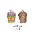 Pendentif tong en alliage émaillé, accessoire bijoux DIY plage d'été, 13x19mm. - Style Tongs (#5)