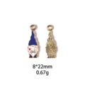 Vue détaillée de pendentif nain en émail recto verso, accessoire de bijou métal 8x22mm. - Beige Géométrique