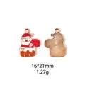 Pendentif Noël Père Noël Émail Alliage DIY Bijoux Accessoires Collier Porte-clés Charme - Père Noël Cheminée