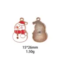 Vue détaillée d'un pendentif bonhomme de neige en métal émaillé pour collier DIY. - Bonhomme de neige