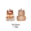 Pendentif renne de Noel emaille DIY accessoire bijou metal collier porte-cles 18x23mm - Cerf