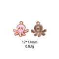 Charmant pendentif pieuvre rose en métal, vue détaillée parfaite pour les bijoux DIY et porte-clés. - Poulpe
