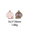 Zomer oceaan serie emaille schelp zeester metalen hanger DIY sieraden accessoires bedels - US Maat 9
