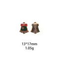 Vue détaillée de pendentifs cloche de Noël en alliage avec de superbes finitions émaillées. - Cloche de Noël