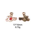 Pendentif Lettre d'Amour en Alliage Goutte d'Huile DIY Accessoires de Bijoux Tendance - Taille US 8