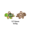 Joli pendentif en alliage émaillé de tortue verte accessoires de bijoux DIY pour porte-clés - Tortue de mer