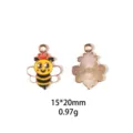 Pendentif abeille en émail alliage pour fabrication de bijoux DIY, accessoire insecte mignon. - Taille US 8