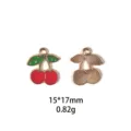 Pendentif breloque bricolage en alliage de cerise pour boucles d'oreilles collier bracelet porte-clés - Style Cerise
