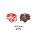 Pendentif cœur en émail nœud papillon DIY accessoire bijoux alliage pour porte-clés artisanat - Ballon Maison Up