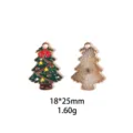 Pendentif en alliage d'arbre de Noël, vue détaillée montrant clairement le recto et verso. - Sapin de Noël C