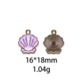 Geëmailleerde schelp legering bedel voor DIY sieraden maken, lichte en leuke zomerstijl. - Dubbele Hangerschijf