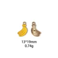 Pendentif en alliage emaille banane accessoires de bijoux DIY vue detaillee 13x19mm - Style Banane