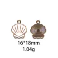 Zomer oceaan stijl schelp legering hanger emaille DIY sieraden accessoire sleutelhanger - Blauwe Vrachtwagen