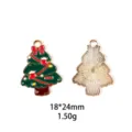 Pendentif charme arbre de noël en émail métallique pour bijoux DIY collier porte-clés - Arbre de Noël F