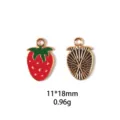 Pendentif breloque fraise en métal alliage accessoires de bijoux DIY, taille 11x18mm, poids 0.96g. - Style Fraise