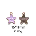 Geemailleerd zeester legering hanger bedel, 16x18mm DIY sieraden accessoire voor sleutelhanger maken. - Maat #18