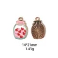 Pendentif en alliage émaillé bocal amour Saint-Valentin accessoire bijoux DIY porte-clés 14x21mm - Taille #16