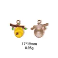 Charm pendentif en émail alliage ruche d'abeille mignon pour bijoux DIY et porte-clés. - Camion Bleu