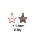 Detail emaille zeester hanger, 16x18mm legering DIY sieraden accessoire voor sleutelhanger. - Wolkenhanger Blauw