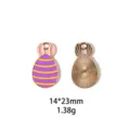 Paasei konijn emaille hanger detailweergave, legering DIY sieraden accessoire 14x23mm. - Maat #18