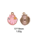 Série océan pendentif coquillage en alliage accessoires pour bijoux DIY porte-clés - Coquillage Rose