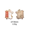 Jade konijn Mid-Autumn festival hanger legering DIY sieraden accessoire tas charm - #7