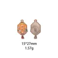 Midherfst feest lantaarn geëmailleerde legering hanger DIY bedel voor sleutelhanger tas 15x27mm - Up Huis Ballon