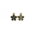Vijfbladige bloem legering druppel olie hanger bedel voor DIY sieraden maken en accessoires - Bloem / Zwart