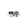 DIY alloy bowknot pearl charms jewelry accessories pendant for keychains crafts 2pcs - Black Bow
