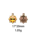 DIY alliage soleil Pendentif émail lunettes de soleil plage bijoux accessoire 17x20mm - #10-Soleil & Lunettes
