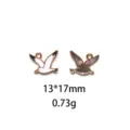 Pendentif en alliage émaillé mouette plage d'été breloque DIY 13x17mm pour la bijouterie - #11-Goéland