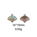Pendentif éventail en alliage émaillé accessoires de bijoux DIY breloques faits à la main - #18-Éventail Pliant