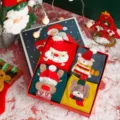Christmas gift box containing four pairs of cute 3D cartoon mid-tube socks for women. - One Size / 4-Pair Pack Style 3