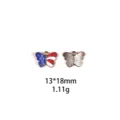 Amerikaanse vlag vlinder legering hanger DIY sieraden accessoires sleutelhanger leuk - Zwart Raster Roos