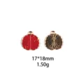 DIY Legering Sieraden Hanger Rood Geëmailleerd Hersen Vorm Bedel 17x18mm Accessoire - Rode Hersenen