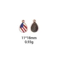 Onafhankelijkheidsdag Amerikaanse vlag druppel legering hanger DIY sieraden accessoire - Zwarte Polka Dot