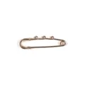 Gold safety pin brooch with decorative loops, DIY jewelry accessory crafting supply. - Style 6 / 10 Pieces/Pack