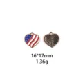 USA vlag hart legering hanger DIY sieraden accessoires 16x17mm 1.36g sleutelhanger bedel - US Maat 6