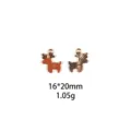 Goudkleurige kerst rendier hangers van metaal voor DIY sieraden, 16x20mm, 1.05g. - Rendier