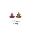 USA vlag hoge hoed legering bedel hanger voor DIY sieraden maken accessoire 15mm 0.94g - #7