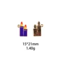 Halloween kaars legering bedels DIY sieraden accessoires hanger maat 15x21mm leuk - Kaars