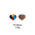 Pendentif cœur puzzle en alliage DIY accessoires de bijoux porte-clés 19x20mm 1,54g neuf chic - #4 Style Puzzle Cœur / Or