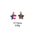 Amerikaanse vlag ster legering bedel DIY sieraden hanger accessoire voor feest 15x19mm. - US Maat 9