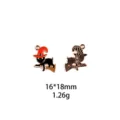 Halloween zwarte kat heksenhoed geëmailleerd legering hanger DIY sieraden 16x18mm - Zwarte Kat Heksenhoed